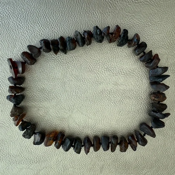 Unpolished Amber Necklace - Picture 6 of 8